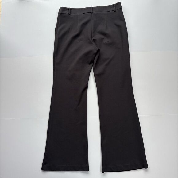 Ozai N Ku Women XL Flared Leg Pants Black Stretchy Full Length Side Pockets - Picture 2 of 10